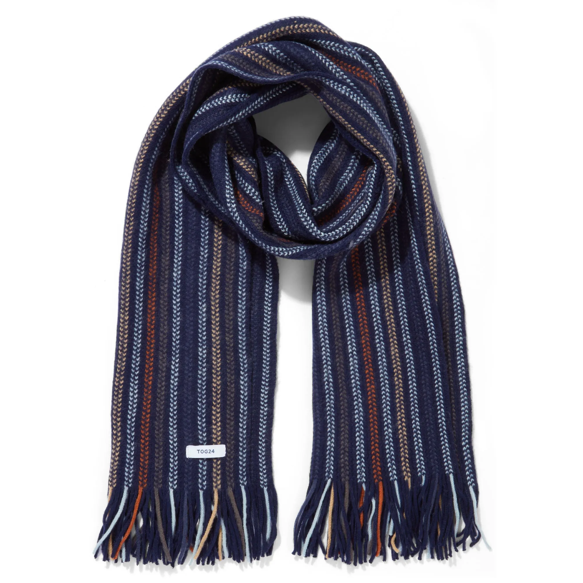 Jenkin Knitted Scarf - Multi Col Stripe