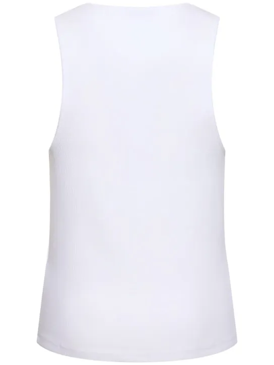 JW Anderson   Logo embroidery stretch cotton tank top 