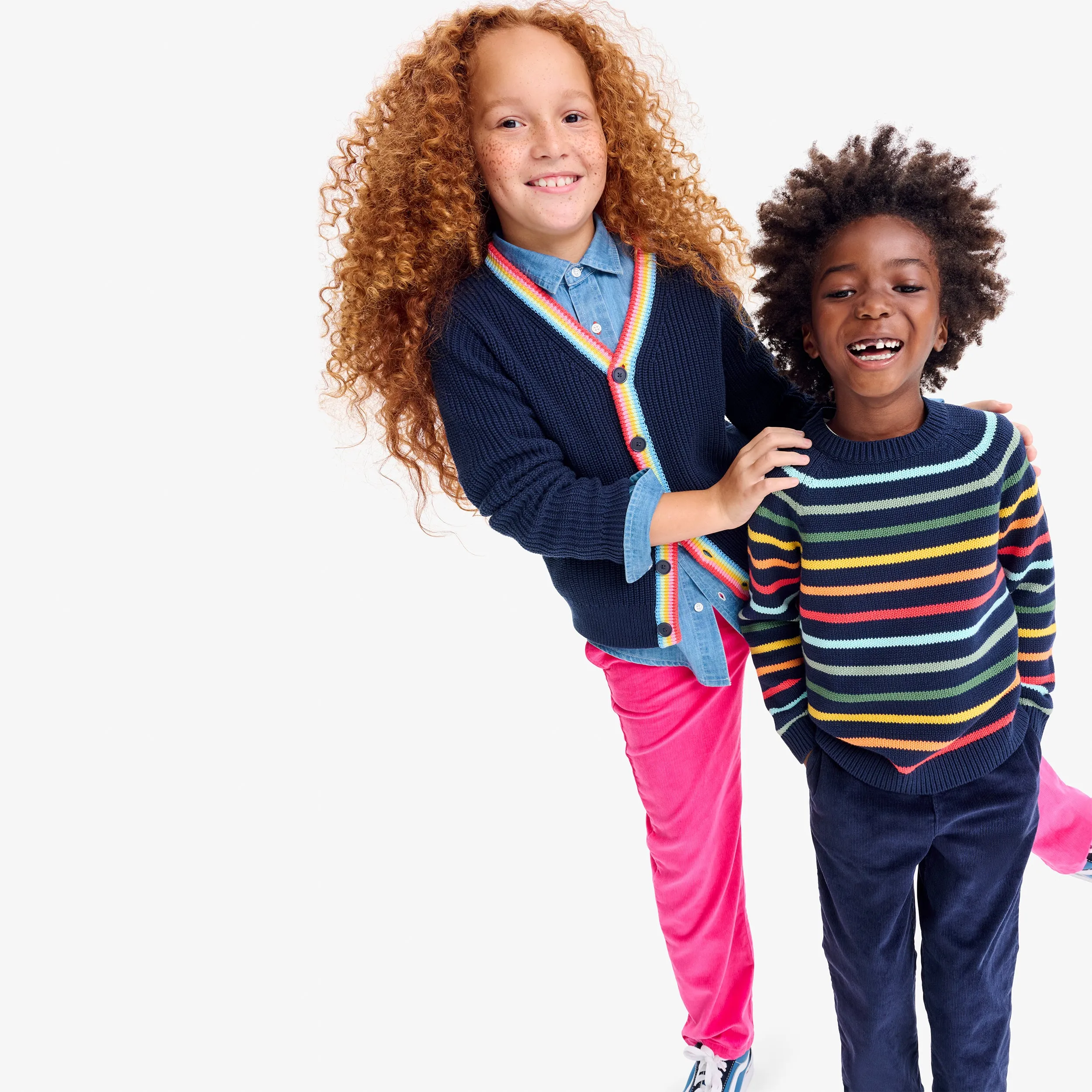 Kids stretch corduroy drawstring pant