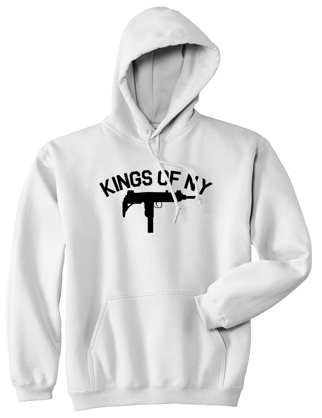 Kings Of NY UZI GUN Logo Mens Pullover Hoodie