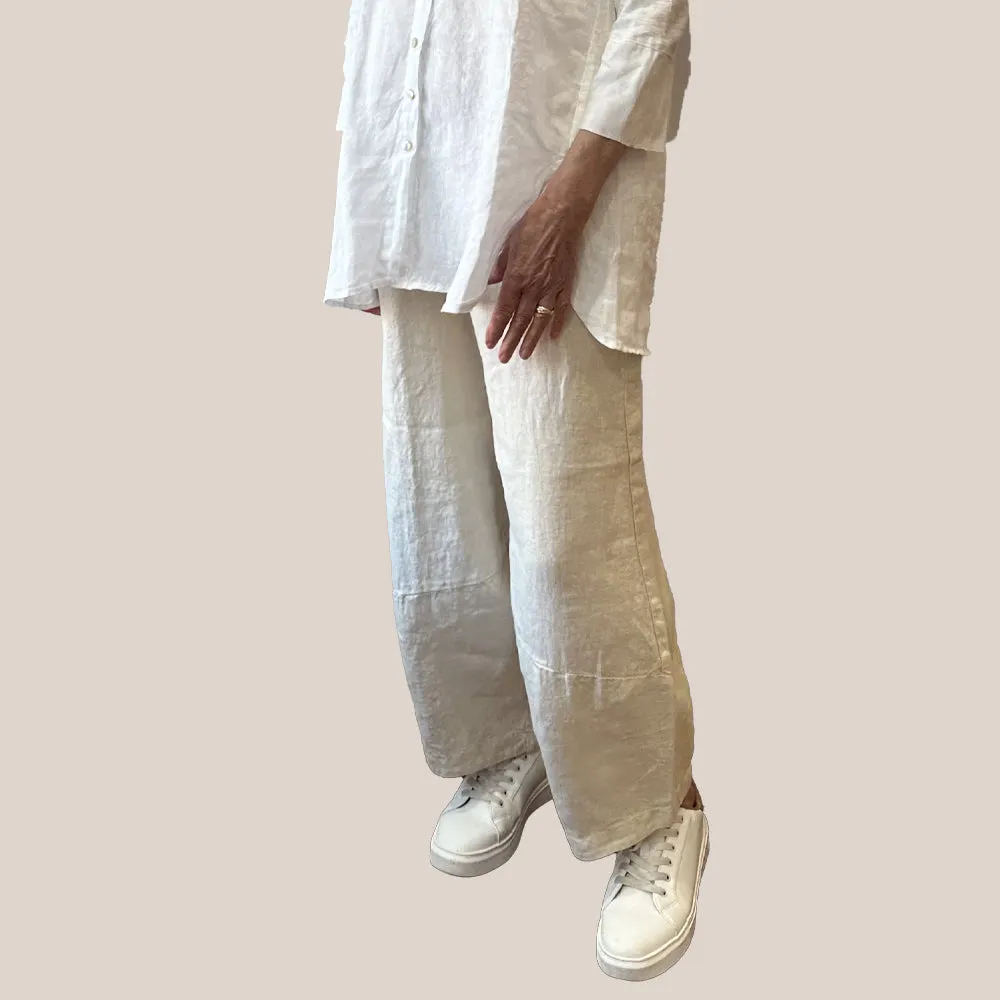 Lantern Barel Shape Linen Trousers