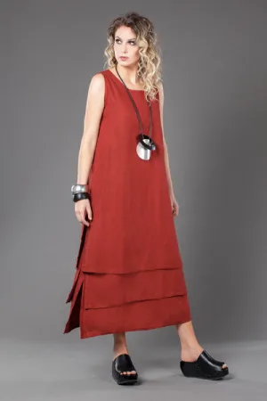 Layer Dress in Brick Roma