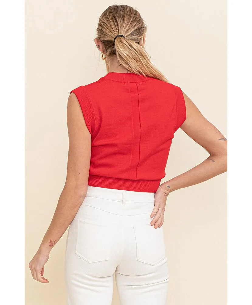 Lexie Sleeveless Cropped Sweater