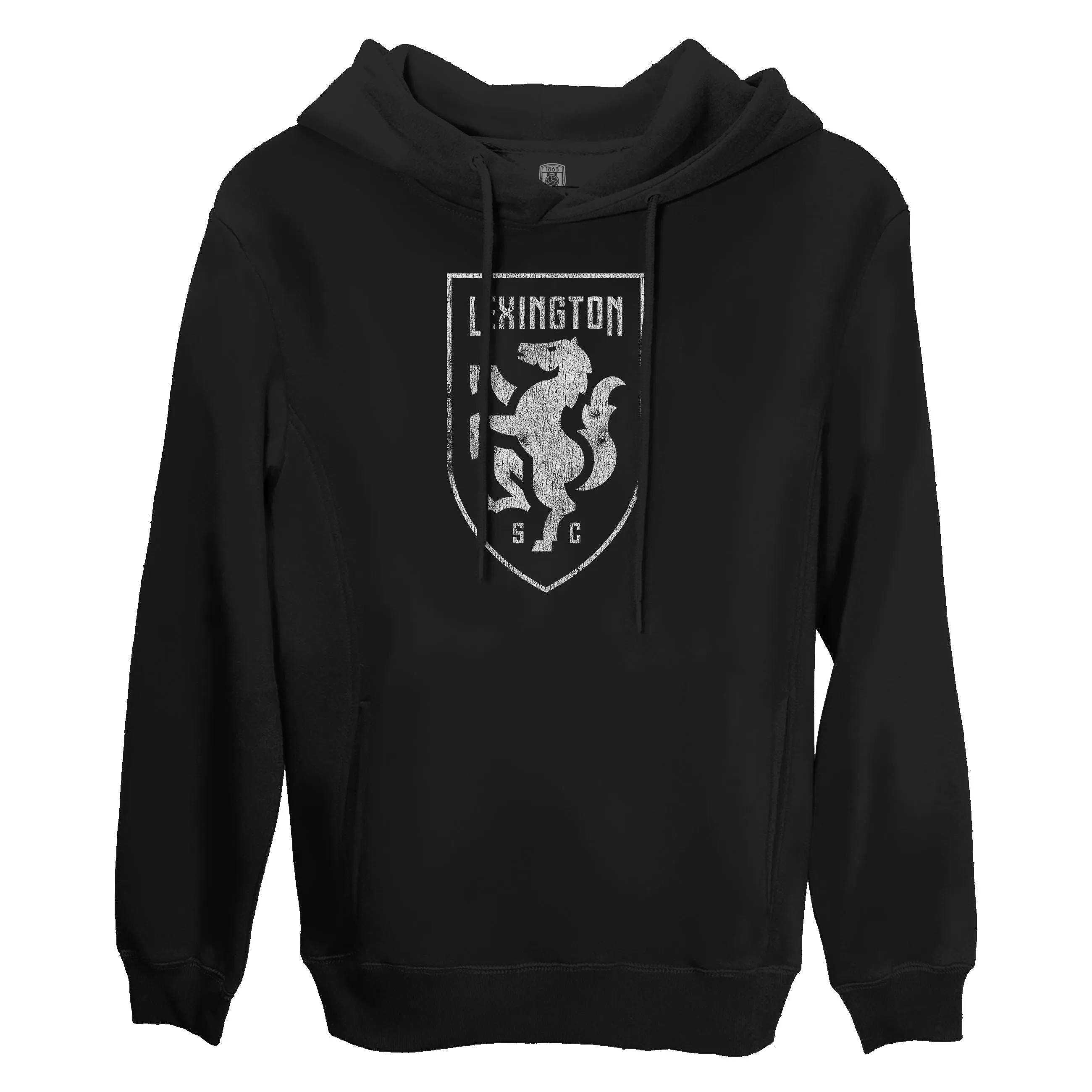 Lexington SC Mono Badge Fleece Pullover Hoodie - Black