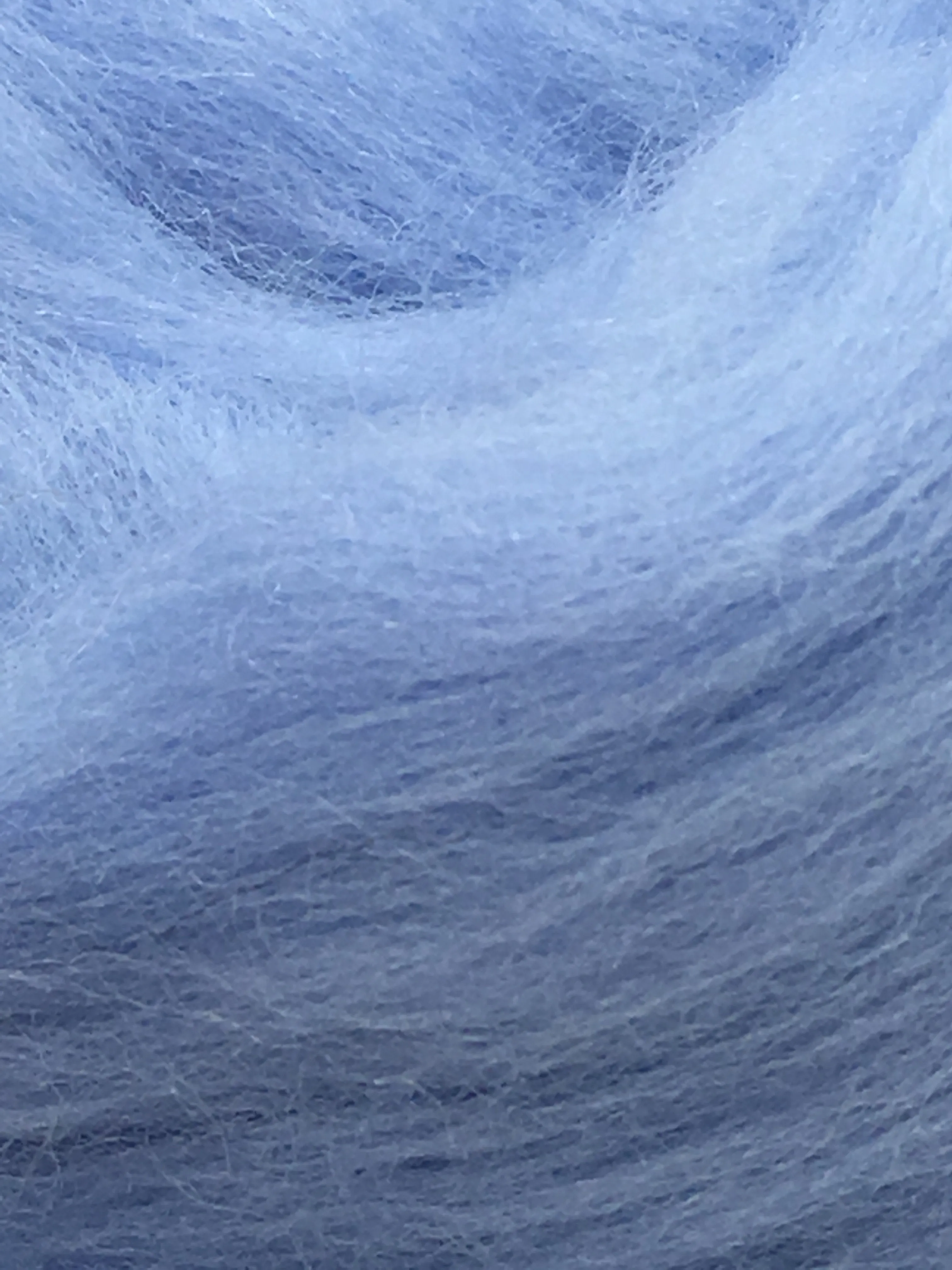 Luxurious Baby Blue Wool Roving