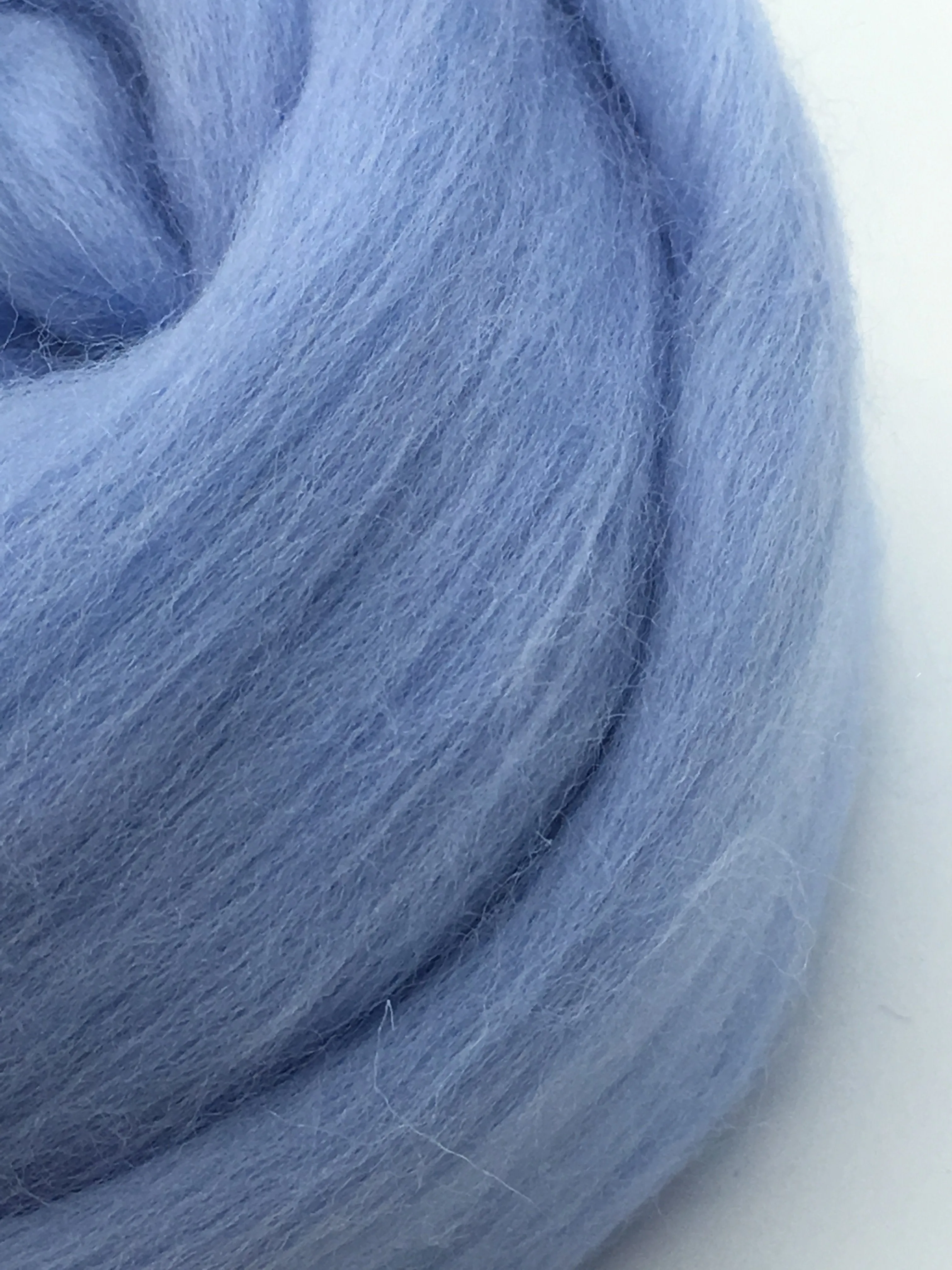 Luxurious Baby Blue Wool Roving