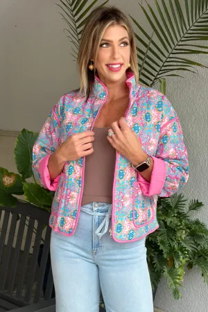 Maggy Floral Reversible Quilted Jacket