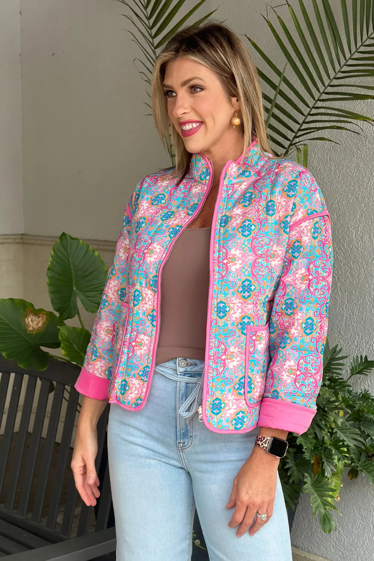 Maggy Floral Reversible Quilted Jacket