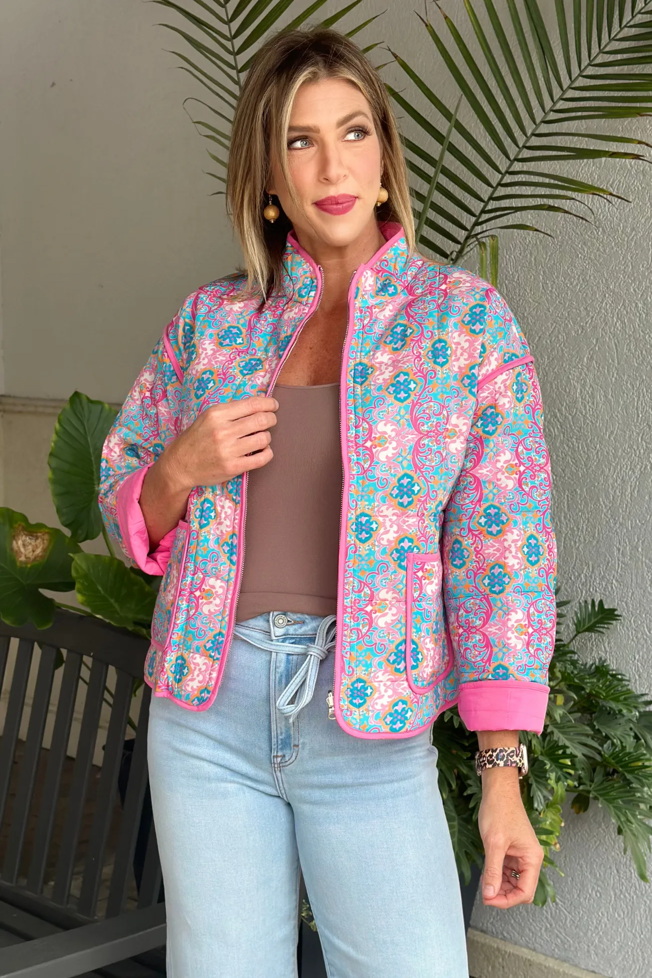 Maggy Floral Reversible Quilted Jacket