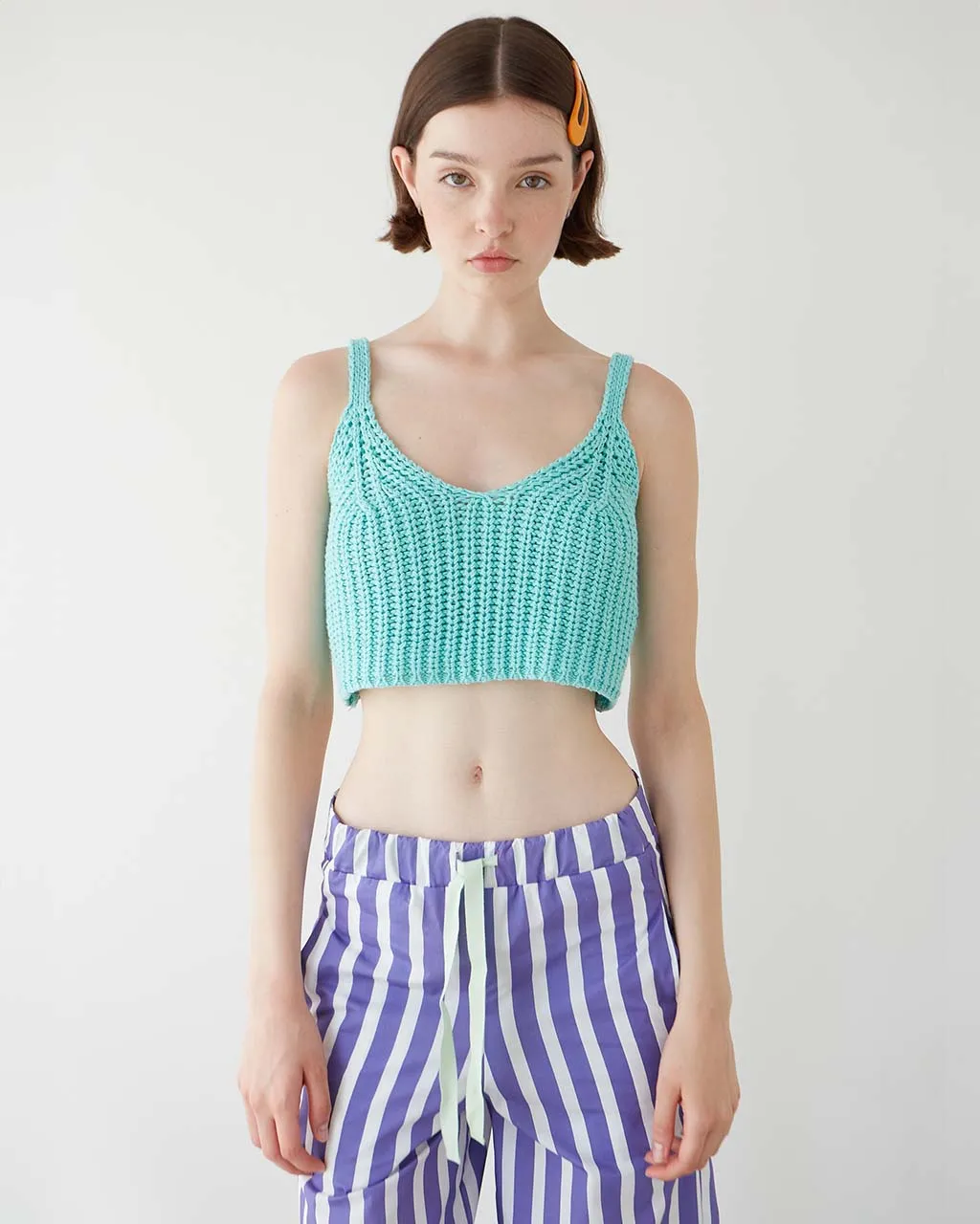 Mariquita Knitted Top - Aqua