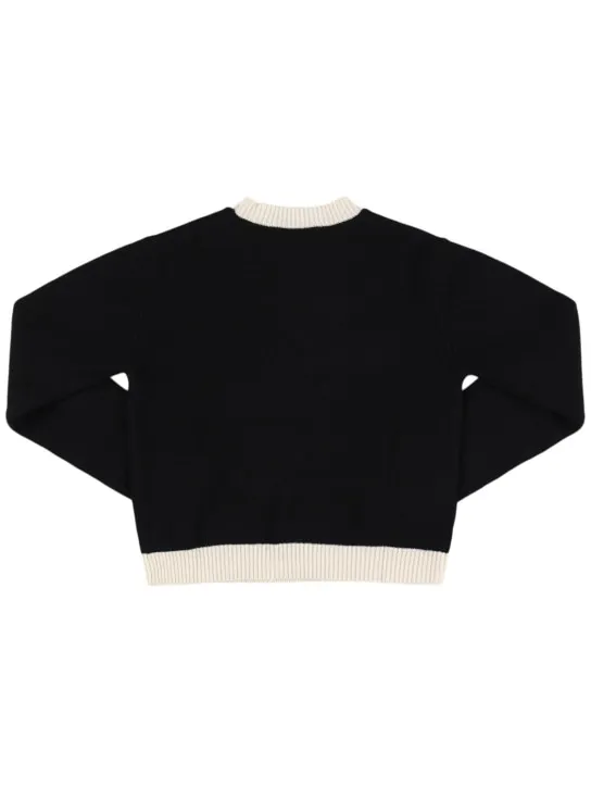 Marni Junior   Wool blend knit logo sweater 