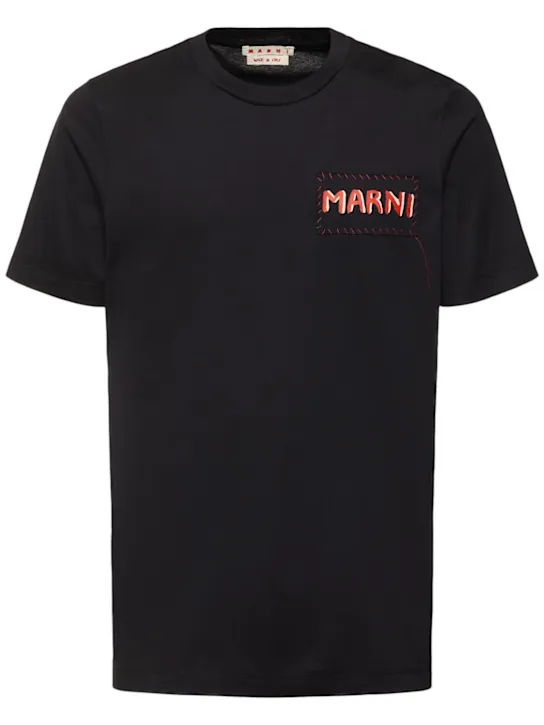 Marni   Plain cotton knit t-shirt 