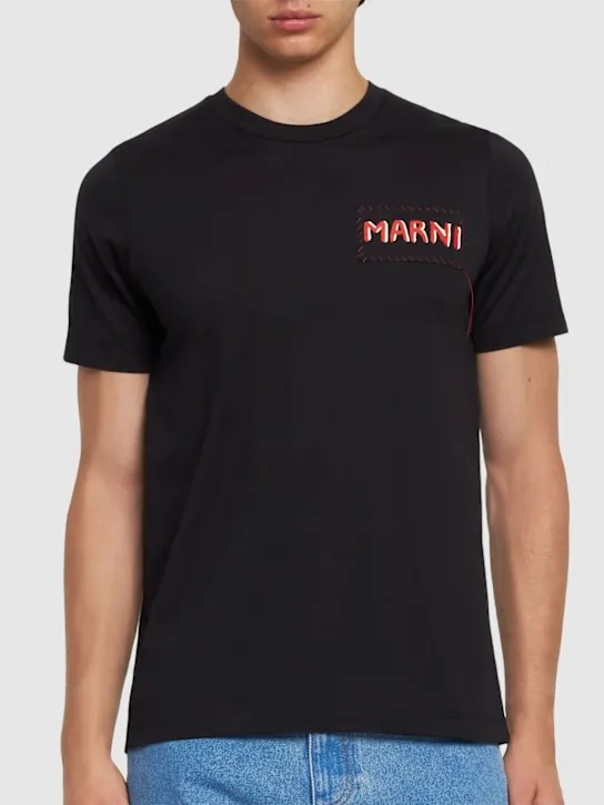 Marni   Plain cotton knit t-shirt 