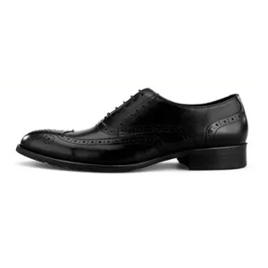 Men Wing Tip Brogue Lace Up Pointed Formal Shoes