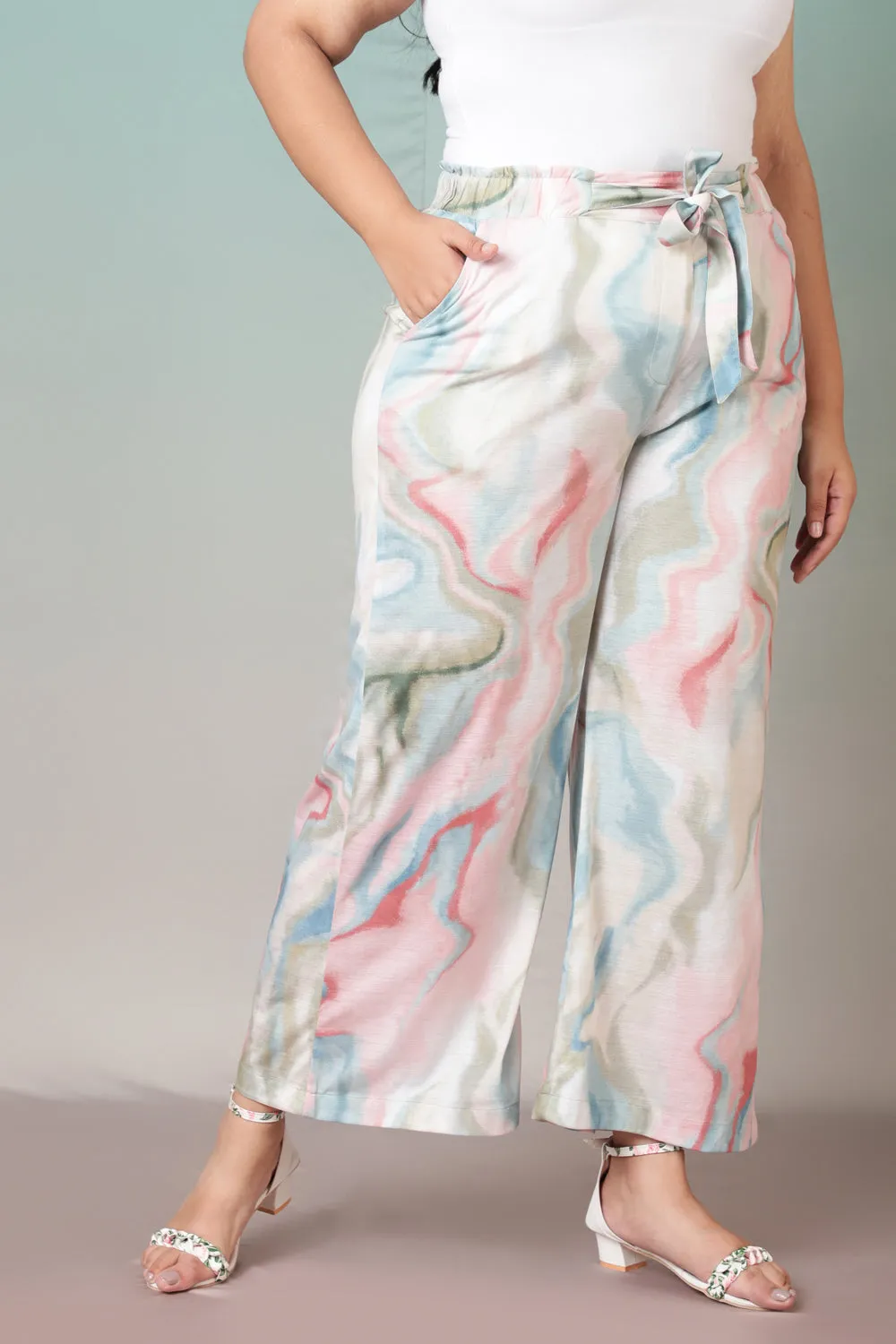 Modern Marble High Waist Pants