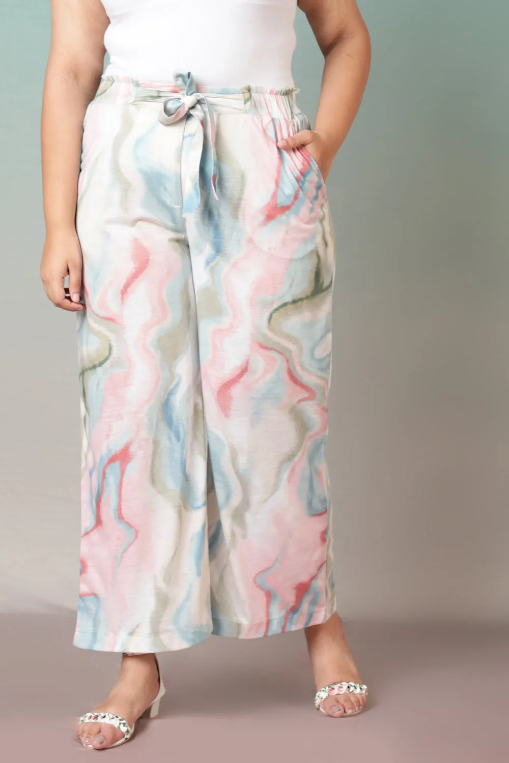 Modern Marble High Waist Pants