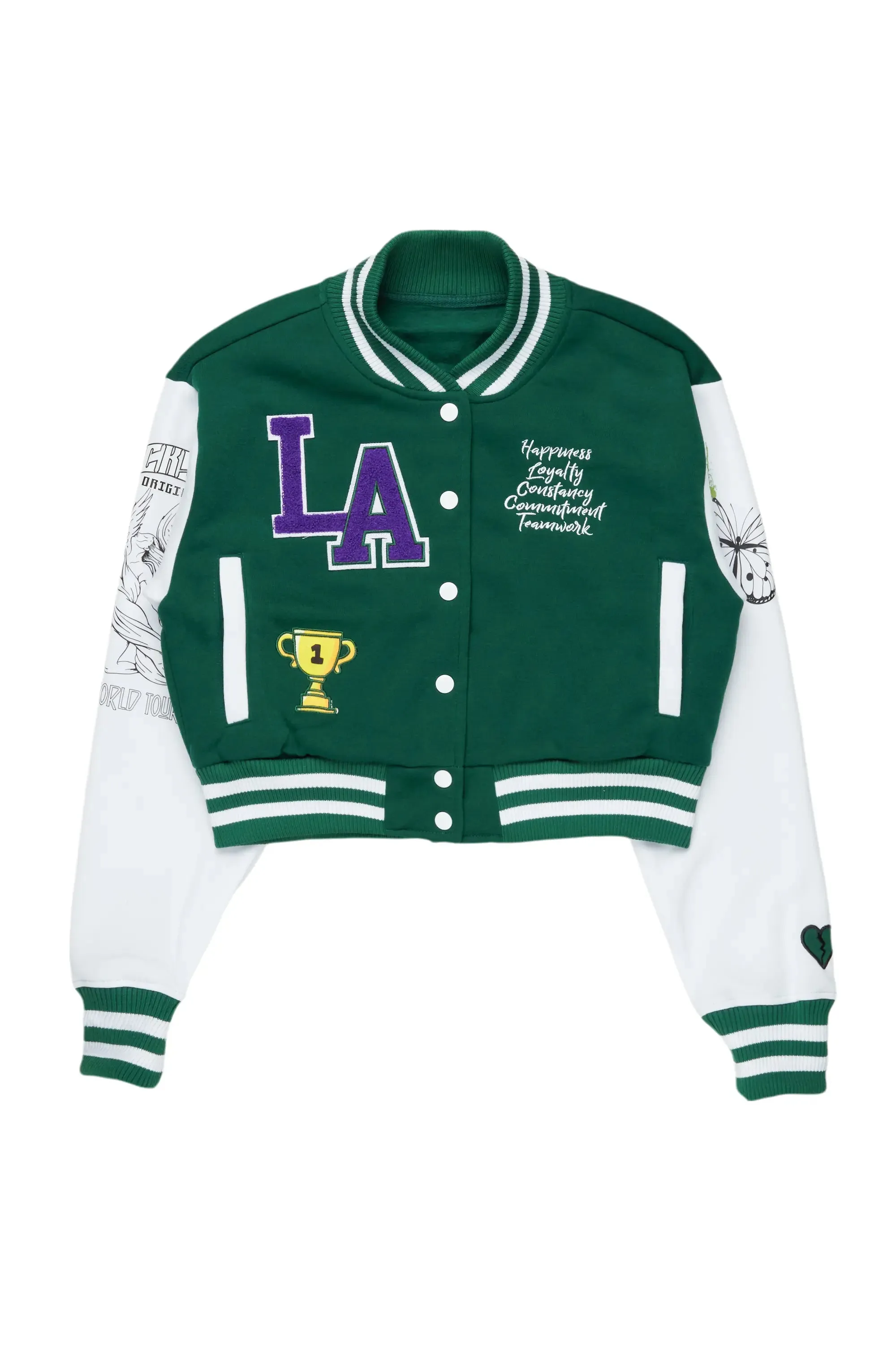 Momo Green Varsity Jacket