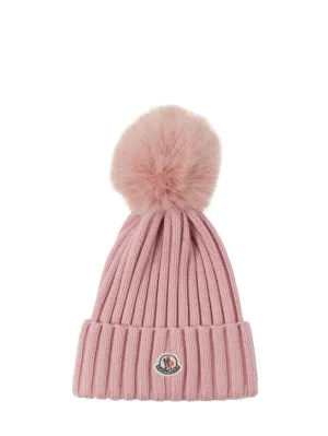 Moncler   Virgin wool beanie w/ pompom 