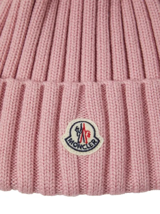 Moncler   Virgin wool beanie w/ pompom 