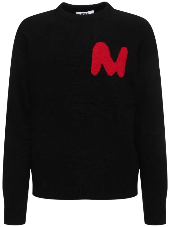 MSGM   50 The Mwave intarsia knit sweater 