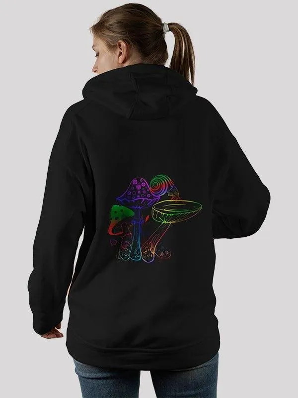 Mushroom Black Women's Hoodie