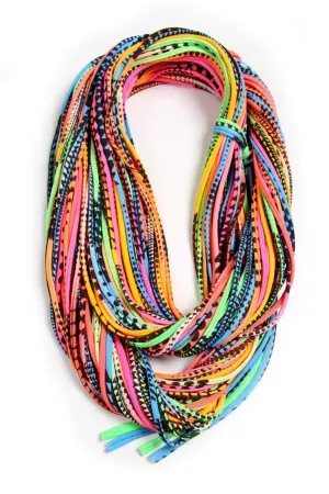 Necklush Chunky Scarf / Neon Rainbow / Unisex