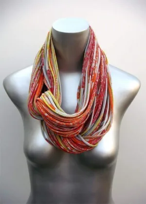 Necklush Chunky Scarf / Orange & Yellow / Unisex