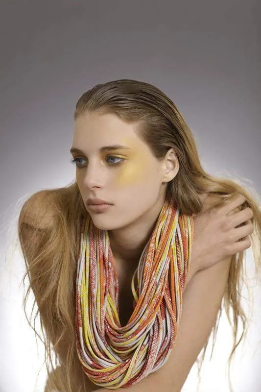 Necklush Chunky Scarf / Orange & Yellow / Unisex