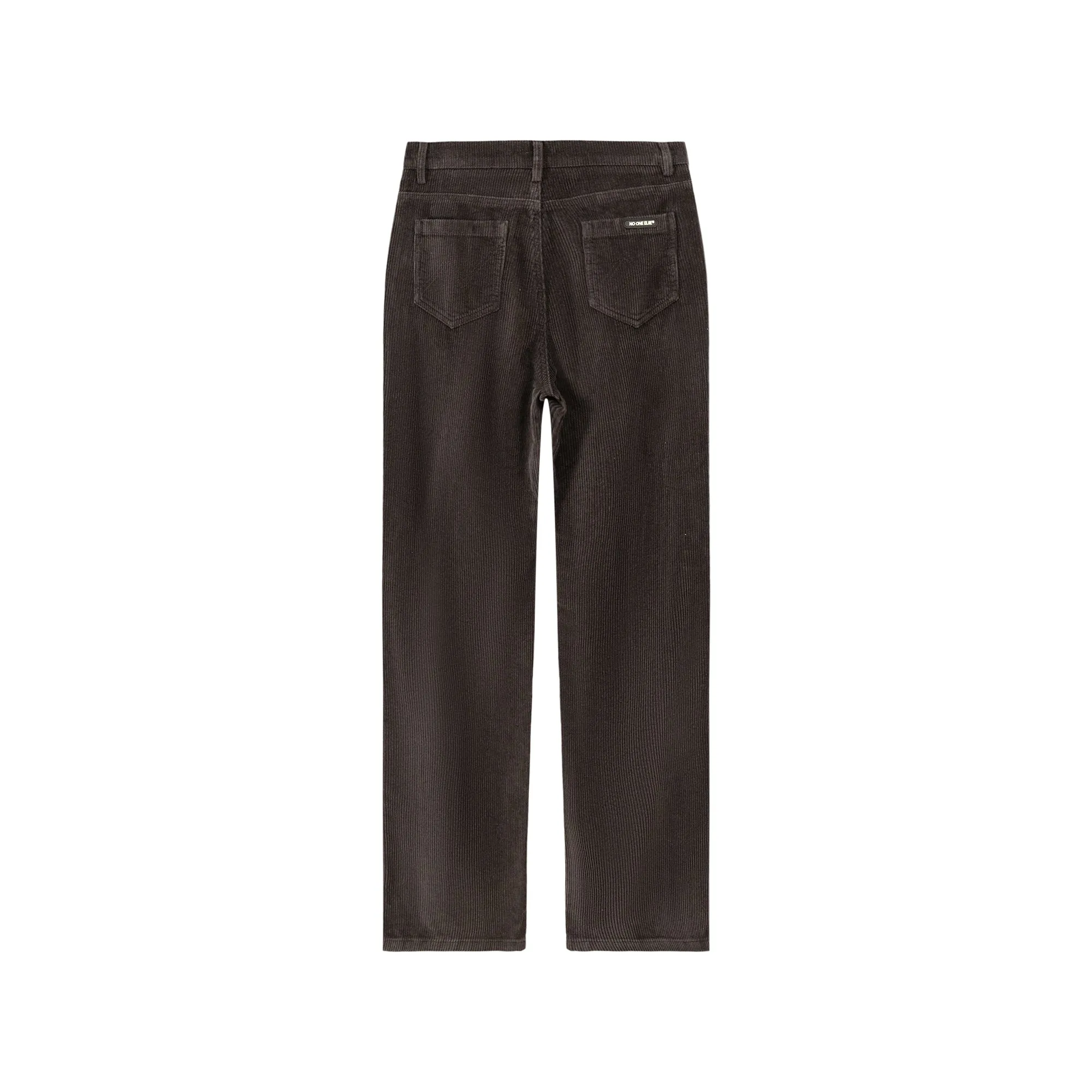 Neutral Corduroy Straight Pants