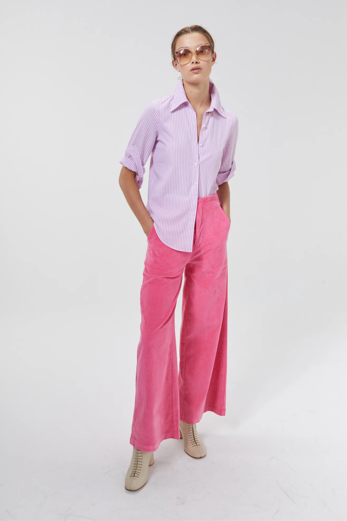 New Luna Corduroy Pants - Petunia Pink