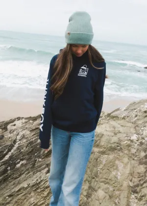 New Wave Navy Organic Pullover Hoodie