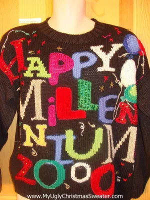 New Years 2000 Cheesy Christmas Jumper Sweater