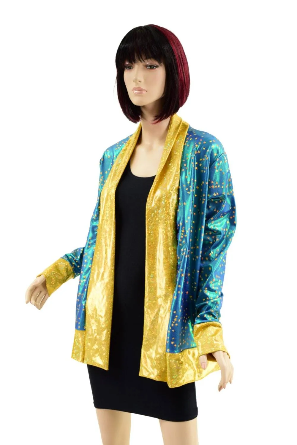 Not A Cardigan in Stardust with Gold Kaleidoscope Trim