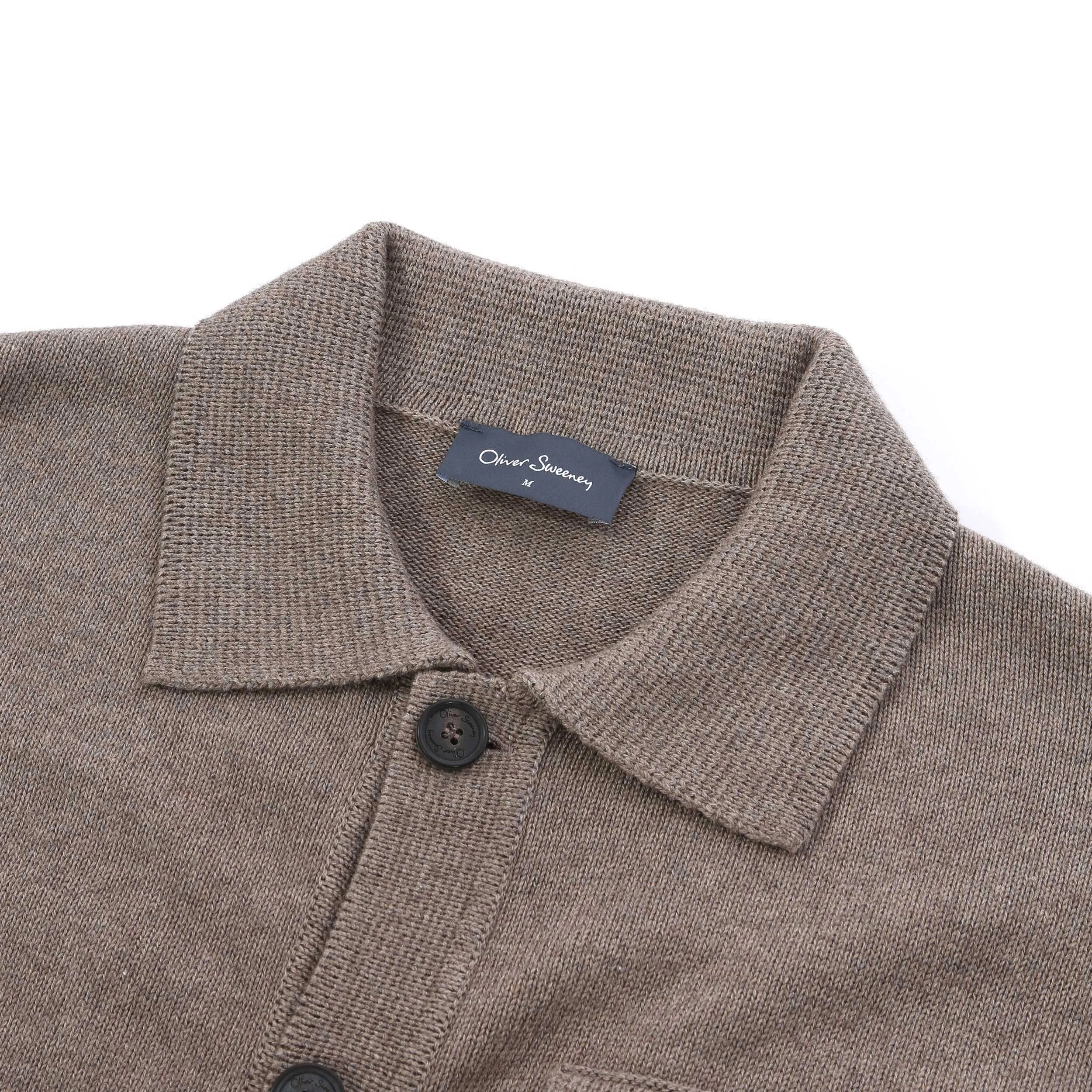 Oliver Sweeney Brecon Knit Cardigan in Mole