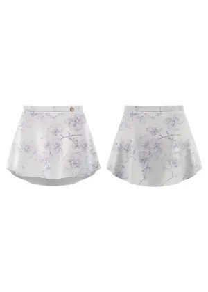 ON SALE Danse de Paris Patterned Pull-On Skirt (Orchid)