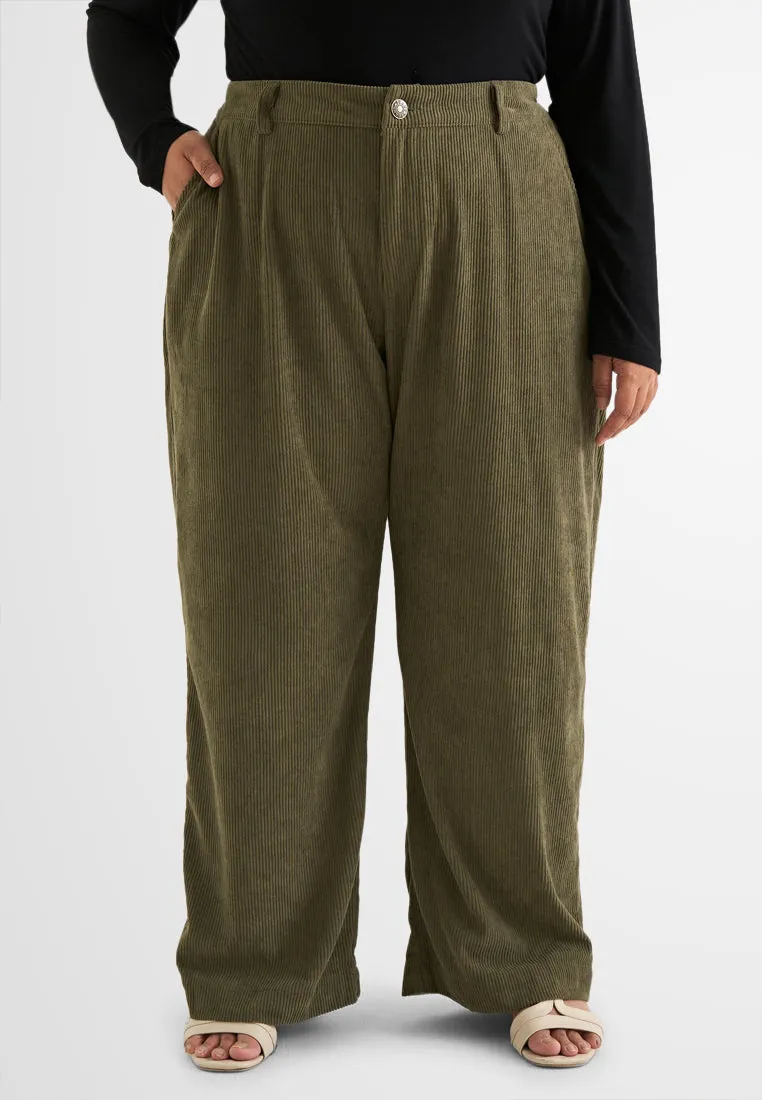 Orphie Corduroy Straight Cut Pants