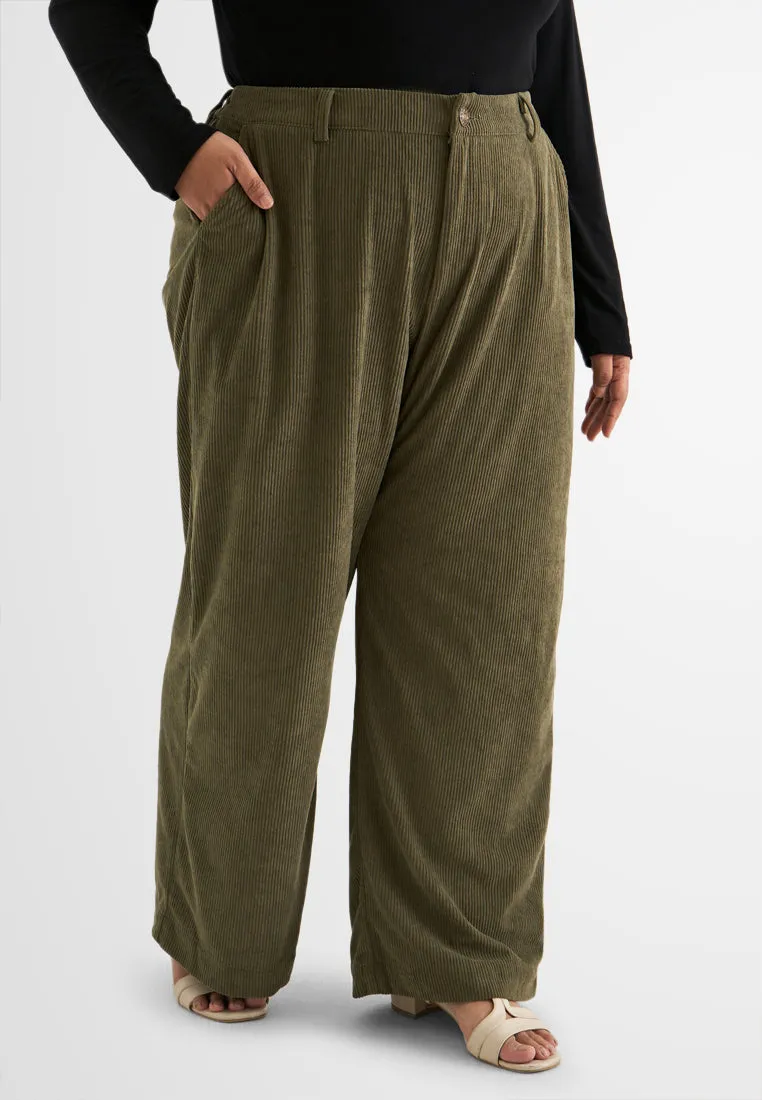 Orphie Corduroy Straight Cut Pants