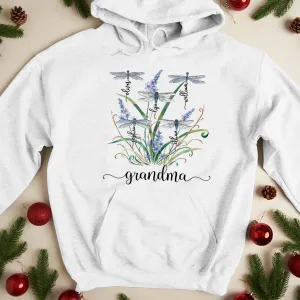 Personalized Grandma With Grandkids Dragonfly Clipart Classic Canvas, Gift for Mom, Grandma, Mother's Day Shirt Hoodie