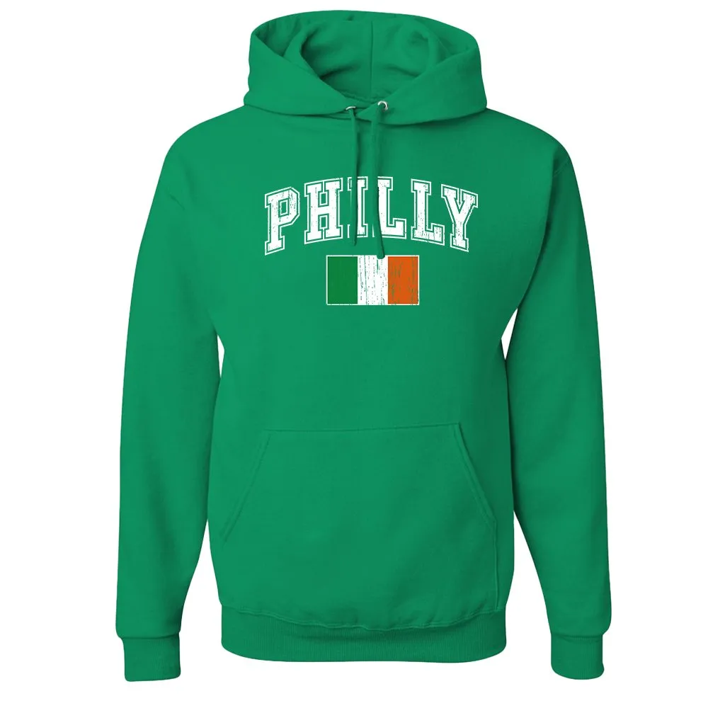 Philly Irish Flag Pullover Hoodie | Philly Irish Flag Kelly Green Pull Over Hoodie