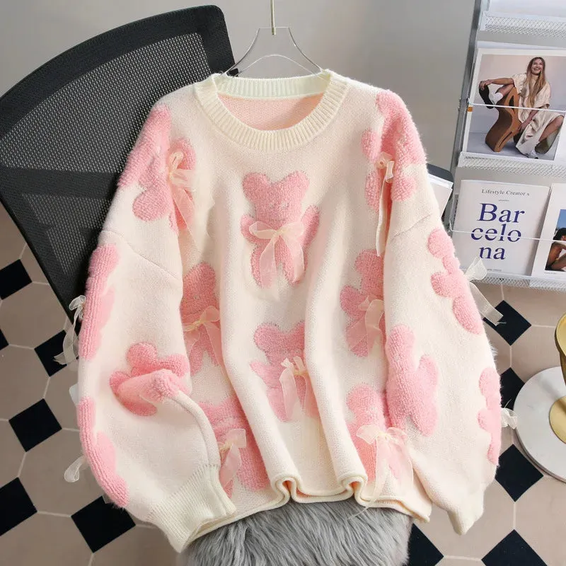 Pink Bears & Bows Sweater