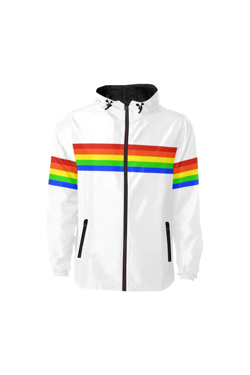 Rainbow Accented Quilted Windbreaker