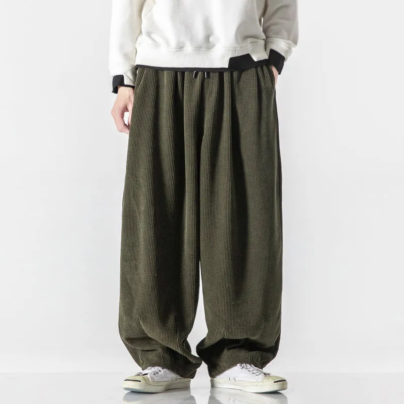 Retro Corduroy Straight Leg Pants