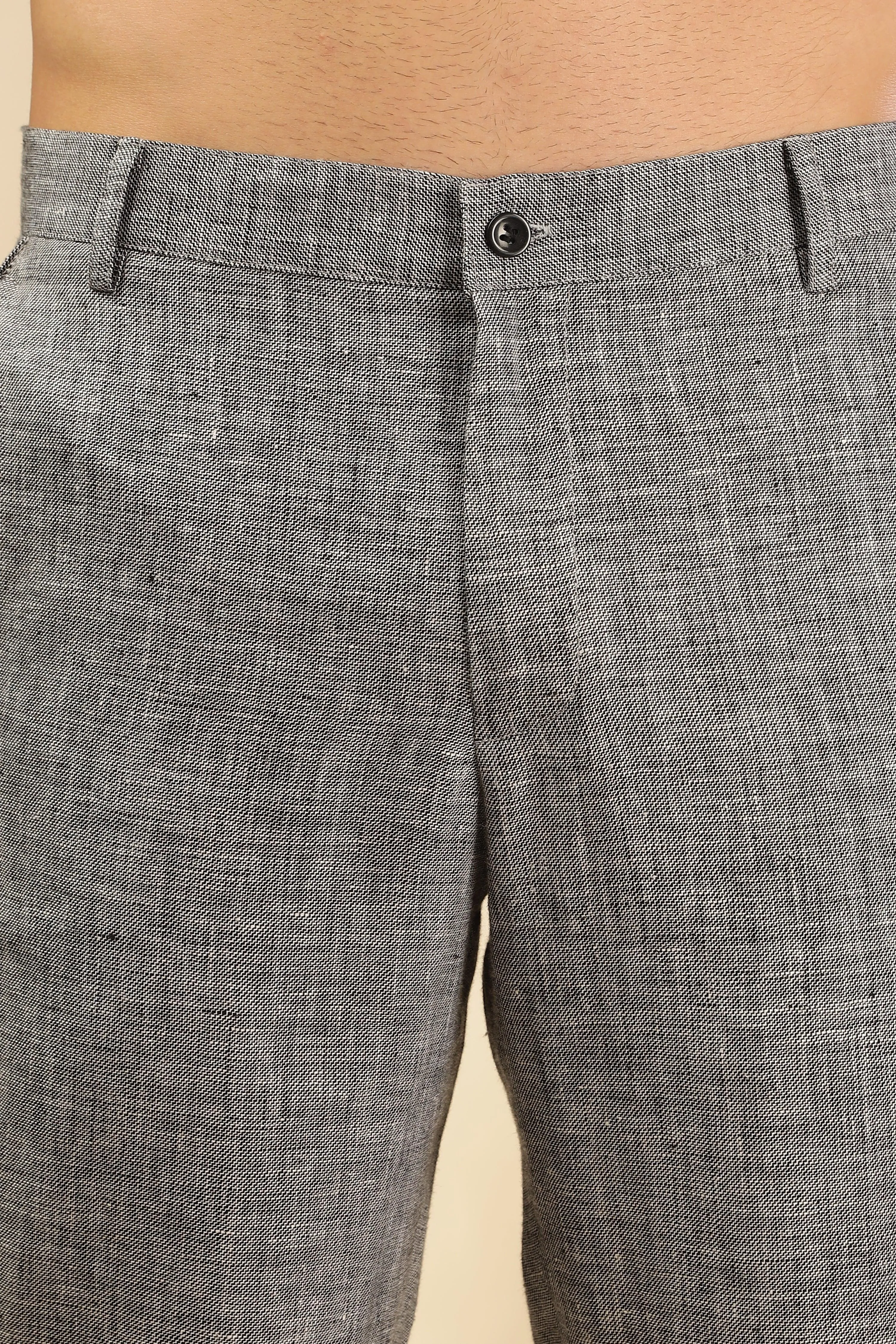 Rick - The Pure Linen Trousers Grey chambray  - Perfect for All-Day Comfort