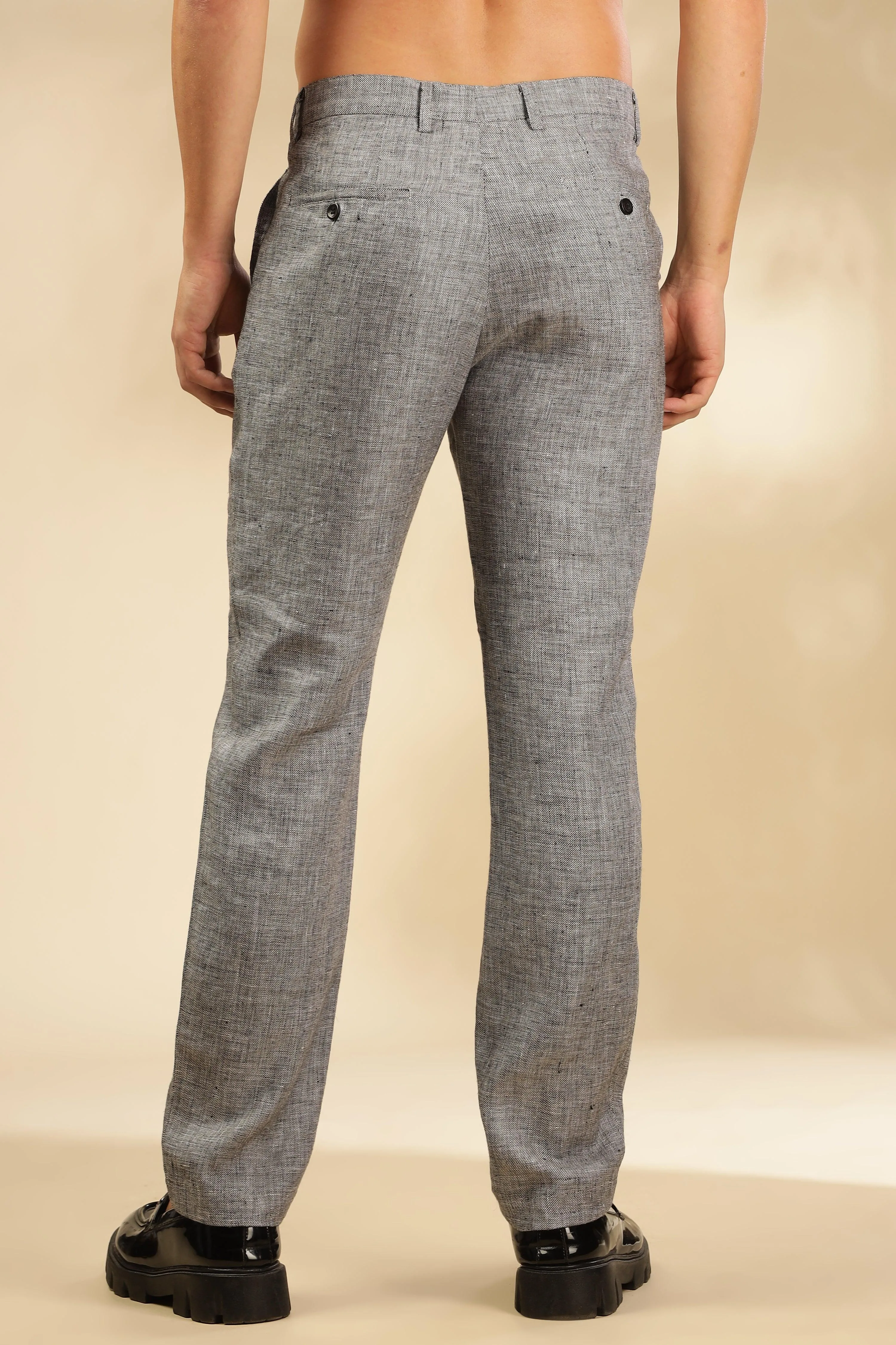 Rick - The Pure Linen Trousers Grey chambray  - Perfect for All-Day Comfort