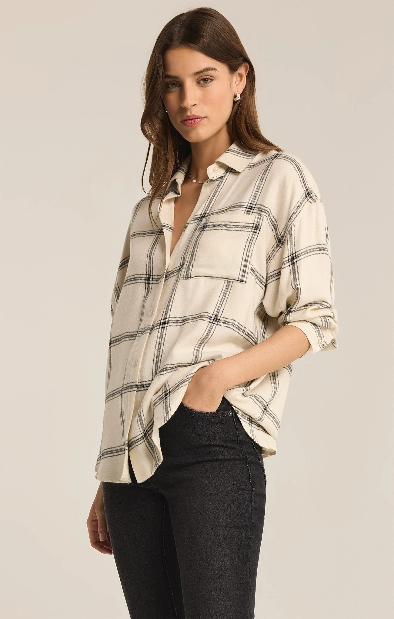 River Plaid Button Up