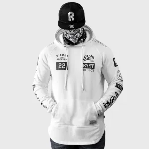 RR GP Scoop Pullover Hoodie {White}