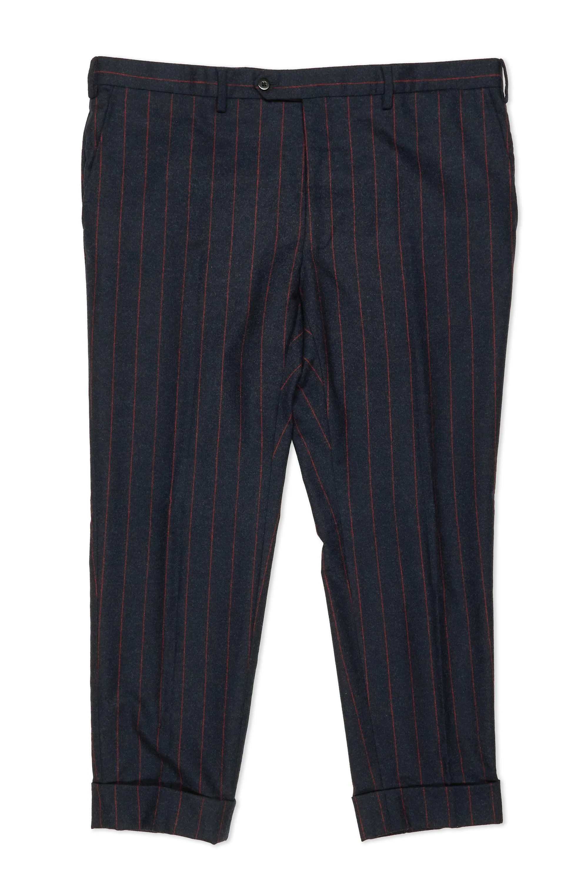 Sartoria Parma Navy with Red Stripe Flannel Wool Suit