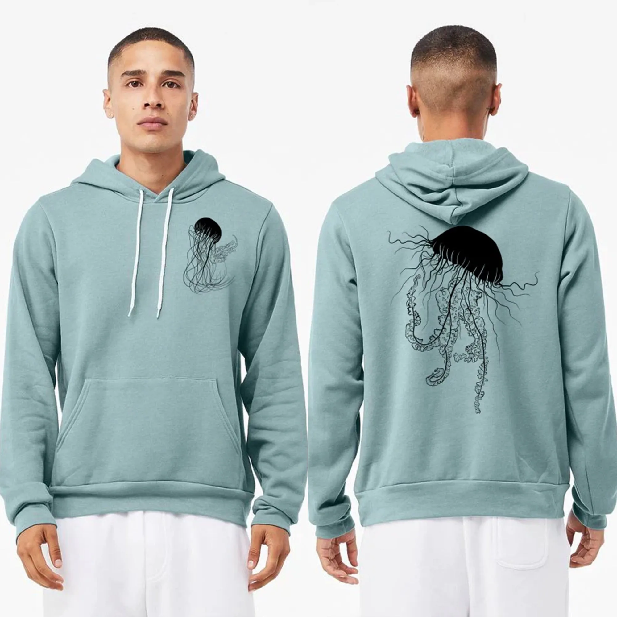 Sashay Jellyfish Ultra Soft Sponge Fleece Pull Over Hoodie