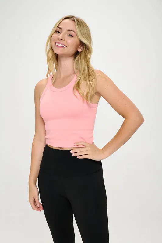 Seamless Ribbed Active Padded Tank Top