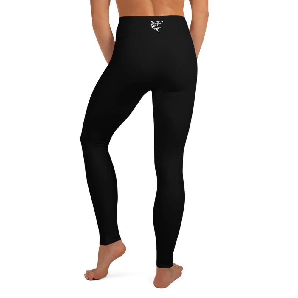 Shark Attack (Black) ~ High-Waist Leggings